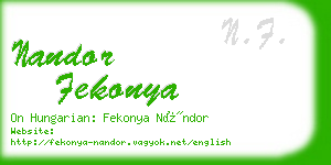 nandor fekonya business card